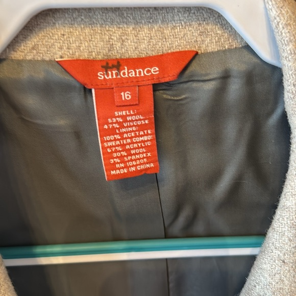 Sundance blue and black plaid jacket size 16 - Picture 2 of 7